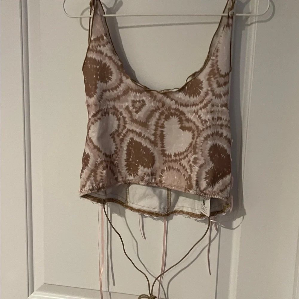 Pink and White Tie-Dye Two-Piece Set with hearts all over so fabulous - Picture 7 of 8